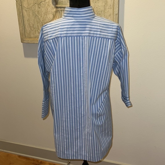 J. Jill blue white stripes tunic style top blouse Sz M - Picture 4 of 6